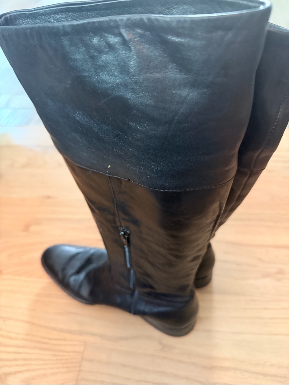 Børn Crown Genuine Black Leather Tall Riding Boots - Size 11 M / EU 43 - Picture 7 of 16
